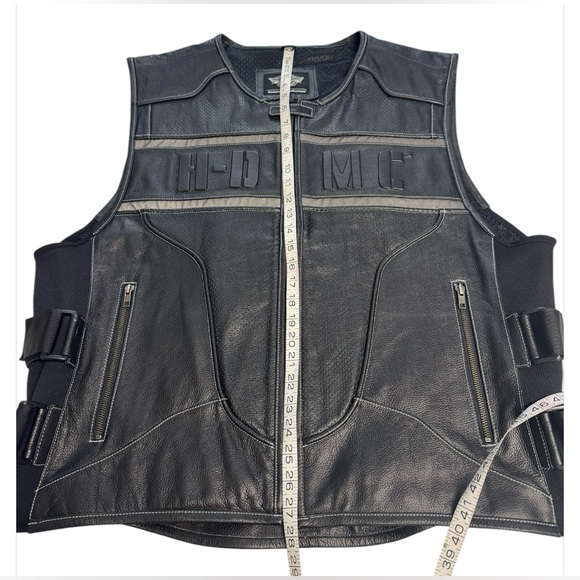 Harley Davidson Leather Vest Size 2XL - Picture 5 of 12